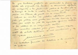 ragmento de una carta inédita de Azaña de enero de 1937 a su traductor Jean Camp. En ella, le agradece su interés por la situación de España, en plena guerra civil.