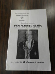 Homenaje en Francia a Manuel Azaña, en 1947