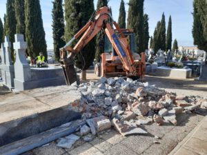 exhumación de los vecinos represaliados enterrados en la fosa del cementerio de Tembleque 9