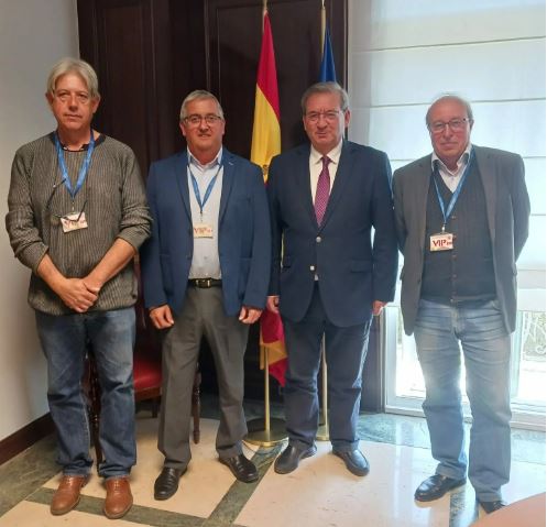 Reunión del alcalde de Maqueda y el presidente de la Asociación Manuel Azaña con el secretario de Estado de Memoria Democrática / Foto: Ayuntamiento de Maqueda