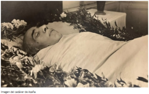 Imagen del cadávez de Azaña. Archivo AMA