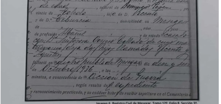 Mesegar certificado defunción