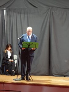 Isabelo Herreros. Pdta AMA. acto de homenaje y reparación a los familiares de Agustín Felipe Labrado Bolonio y Timoteo Higuera Ocaña